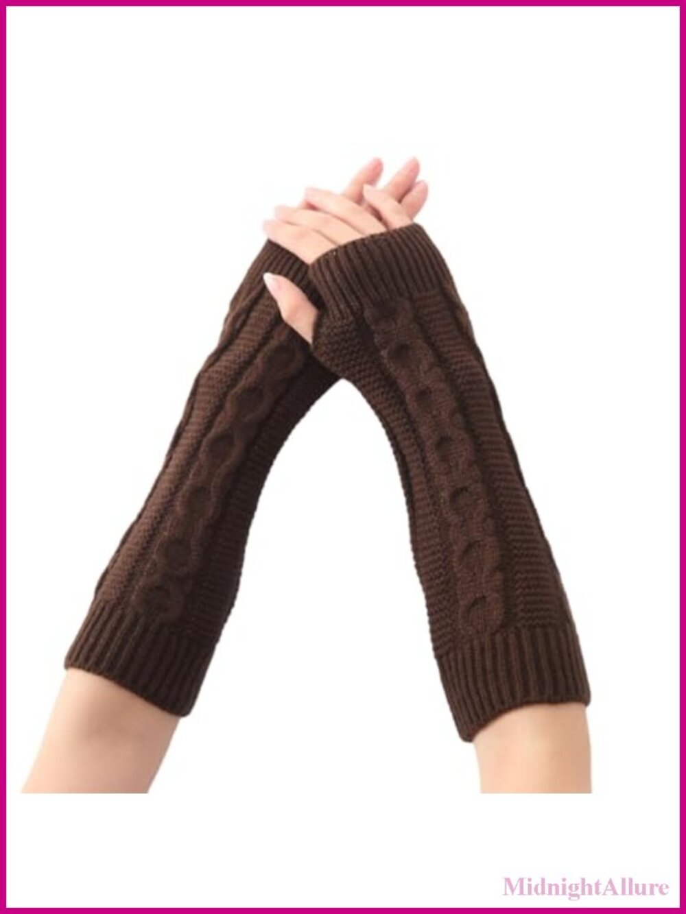 Womens Long Fingerless Arm Warmers Winter Mittens Wrist Warmers